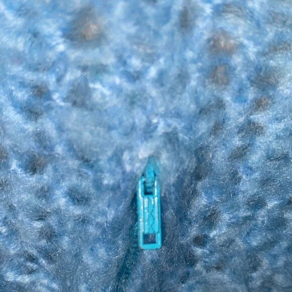 Handmade Women's Sleeveless Chiffon Crochet Knit Maxi Dress Fairy Core Blue Smal - Picture 14 of 16